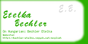 etelka bechler business card